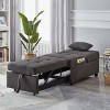 VASIP Living Room Bed Room with Grey Linen Fabric Recliner Chair Bed - 3 of 4
