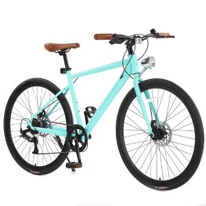 Garvee Hybrid Bike, 28" Mountain Bicycle for Adult, 700C Road Bike, Commuter Bike 7 Speeds with Brakes, Gravel Bike with Lights Aluminum Alloy Frame - 1 of 4