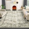 Washable Vintage Rug Floral Print Area Rug Distressed Oriental Rug Low Pile Non Slip Foldable Accent Rug - 2 of 4