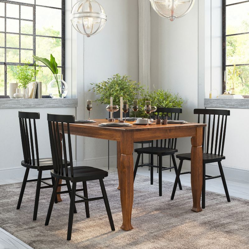Emma and Oliver Wooden Dining Table with Turned Wooden Legs, 2 of 12