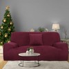 PiccoCasa Velvet Plush Stretch Sofa Slipcovers with Cushion Cover 2 Pcs - 4 of 4