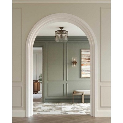 Chevall Gold Ombre Glass 3-Light Drum Pendant