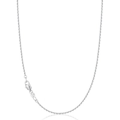 Turandoss Silver Chain Necklace for Women Men - 1.2mm Silver Cable Chain for Women Men Hypoallergenic, Jewelry Gifts for Her Him, 16, 18 inches