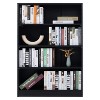 Fontoi Decorative Bookshelf, 4 Tier Office Bookcase, Adujustable Modern Wood Bookshelf for Living Room Bedroom Classroom Library, Black, 11.6"*33"*48" - 4 of 4