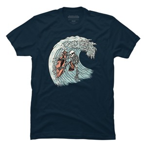 Men's Design By Humans Death Surfer By quilimo T-Shirt - 1 of 4