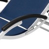 Outdoor Aluminum Adjustable Chaise Lounge with Armrests - Navy - Crestlive Products - image 4 of 4