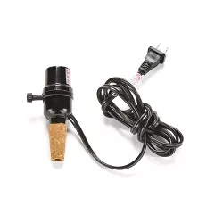Lakeside Wine and Glass Bottle Cork Light Bulb Socket Adapter with Power Cord