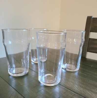 Joyjolt Grant Beer Glasses - Set Of 8 Traditional Pub Glass Pint