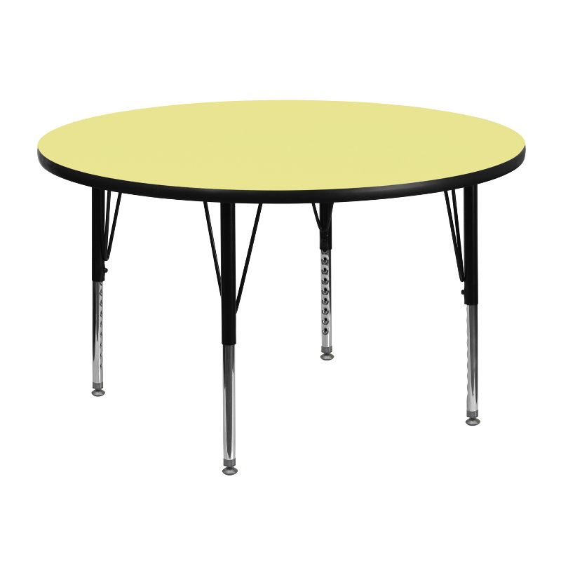 Emma and Oliver 48" Round Laminate Adjustable Preschool Activity Table, 1 of 3