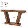 Console Sofa Table, 2-Tier Farmhouse Narrow Behind Couch Sofa - 3 of 4