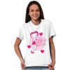 Vintage Betty Boop Cartoon Love Heart Womens Graphic T Shirt Tees Brisco Brands - 3 of 4