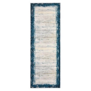 Washable Modern Bordered Rug Non Slip Low Pile Rug Soft Throw Floor Cover Foldable Indoor Carpet for Living Room Bedroom - 1 of 4