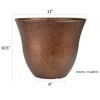 Classic Home and Garden Indoor/Outdoor Round Honeysuckle Resin Flower Pot Planter - 4 of 4