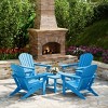WestinTrends Dylan 5-Piece Outdoor Patio HDPE Adirondack Chair With Square Coffee Table Conversation Set - 2 of 4
