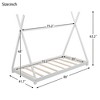 Twin Size House Platform Bed with Triangle tructure-ModernLuxe - 3 of 4