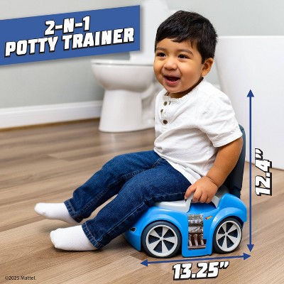 Hot Wheels Blue Race Car Potty Training Toilet with Detachable Seat