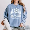 Simply Sage Market Women's Lightweight Garment Dyed Graphic Sweatshirt Alaska Forest Scene - 2 of 4