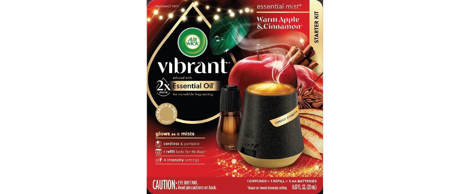 Air Wick 0.67 fl oz Essential Mist - Warm Apple & Cinnamon - 2pk