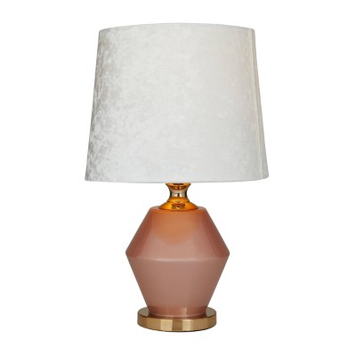 20" x 13" Glam Polyester Table Lamp Pink - Olivia & May