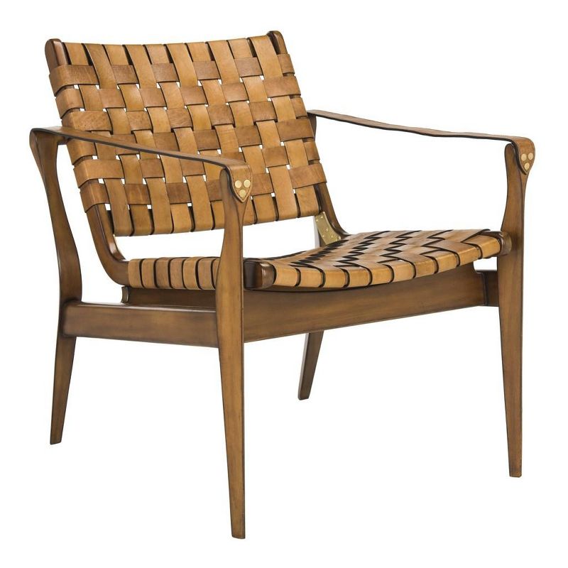 Dilan Leather Safari Chair  - Safavieh, 3 of 9