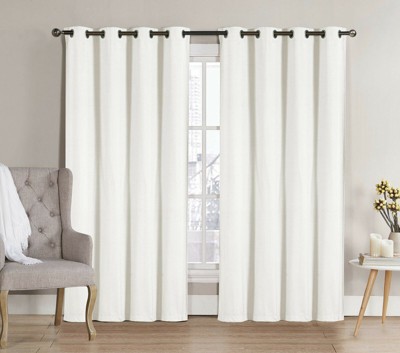 GoodGram 2 Pack Hotel Thermal Grommet 100% Blackout Window Curtain Panels