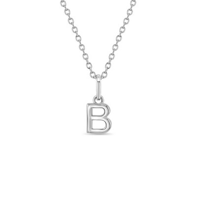 Girls' Tiny Initial Letter Sterling Silver Necklace - In Season Jewelry