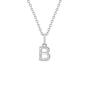 Girls' Tiny Initial Letter Sterling Silver Necklace - In Season Jewelry - 1 of 3