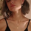 Layered Heart Necklace, Handmade 18K Gold Plated Dainty Choker With Arrow Bar Pendant for Women - 3 of 4