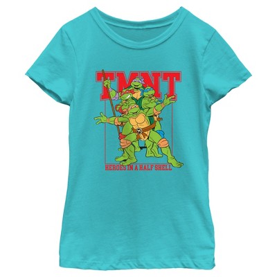 Girl's Teenage Mutant Ninja Turtles Ugly Christmas Sweater T-Shirt - Red -  Medium