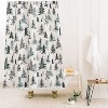 Ninola Design Winter Snow Trees Forest Neutral Shower Curtain - Deny Designs - 2 of 3