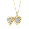 Ross-Simons 10kt Yellow Gold Floral Heart Locket Necklace - 4 of 4