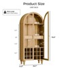 SEVOBAL Utility Storage Cabinets Arched Large Capacity Cabinet With Transparent Glass Door, 3-Layer Storage Space, Brown, 15"*30.7"*70.9" - 3 of 4