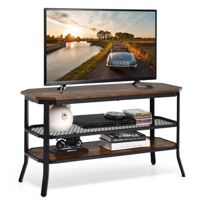Furinno Frans Turn-Tube Salontafel met vuilnisladen, Frans eiken grijs/zwart /zwart, 79,2 (B) x 40,1 (H) x 39,4 (D) cm