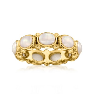 Ross-Simons 6x4mm Cultured Pearl Ring in 18kt Gold Over Sterling