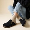 CUSHIONAIRE Blain Fur Genuine Suede Clogs for Women, Cozy Slip-On Womens Slippers with Detailed Stitching and Memory Foam Comfort - 2 of 4