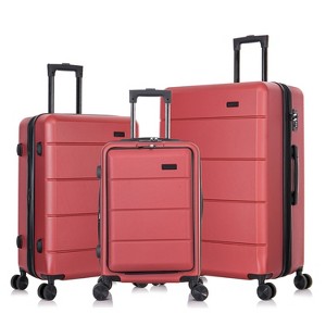 InUSA Elysian Lightweight Hardside Carry On Spinner 3pc Luggage Set - 1 of 4