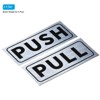 Unique Bargains Self-Adhesive Waterproof Store Shop Horizontal Push Pull Door Sign 4 Set - 3 of 4
