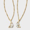 Beloved + Inspired 14K Gold Dipped Pendant Necklace Set 2pc - Gold - 2 of 4