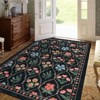 Lahome Pearl Velvet Washable Moroccan Floral Area Rug-Elegant Carpet for Living Room, Bedroom, or Office - 2 of 4