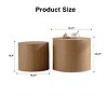 2-Piece Nesting Round Coffee Table Set,Modern Wooden Drum End Tables,Space Saving Accent Tables for Living Room Bedroom-Baofuwish - 4 of 4