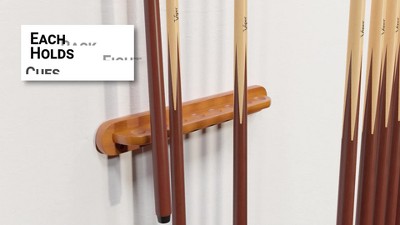 Mahogany Wall Mounted 8-Cue Billiard Rack