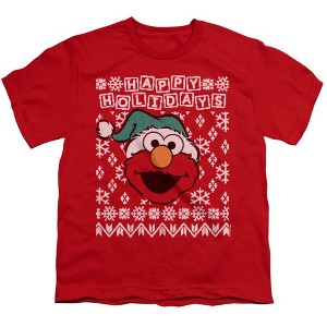 Boys' Sesame Street Elmo Ugly Christmas T-Shirt - 1 of 4
