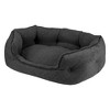 Arlee Home & Pet Cozy Orthopedic Eco-Friendly Durable Dog Bolster Bed - Black - M - 3 of 4