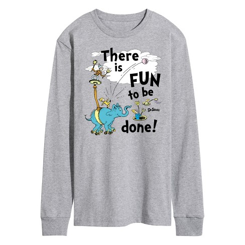 Men's - Dr. Seuss - Fun To Be Done Long Sleeve Graphic T-Shirt - image 1 of 4