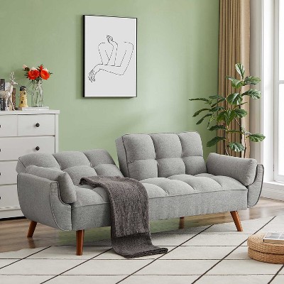 KTMBDW 75.4" Loveseat Sofa, Mid Century Modern Decor Love Seat Couches for Living Room, Bedroom, Solid and Easy to Install Love Seats Furniture