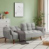 KTMBDW 75.4" Loveseat Sofa, Mid Century Modern Decor Love Seat Couches for Living Room, Bedroom, Solid and Easy to Install Love Seats Furniture - 2 of 4
