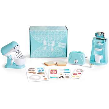 PlayGo - 3-Pc. Gourmet Kitchen Appliance Set (Blue) Realistic Sounds and  Lights, Includes Coffee Maker, Mixer and Blend 