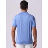 INSPIRE CHIC Men's Stretch Athletic Workout Short Sleeved Golf Heathered Polo Shirt - 3 of 4