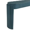 Kumasinova 55" Entryway Table with Natural Wood Grain Finish,Oval Sofa Table with Fluted Design,Wood Console Table with Drawers for Living Room - 4 of 4
