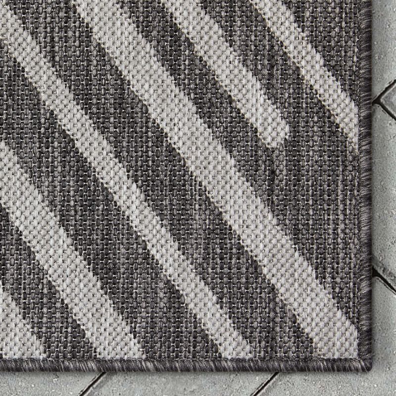 Well Woven Kesia Indoor OutdoorFlat Weave Pile Chevron Stripes Geometric Area Rug, 6 of 10